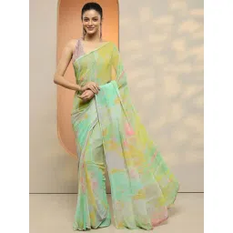 Libas Multicolor Printed Saree with Unstitched Blouse-picture-41