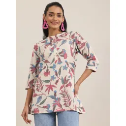 Libas Off White Cotton Floral Printed Kurti-picture-28