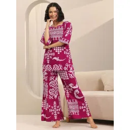 Libas Pink Printed Pyjamas Set-picture-37
