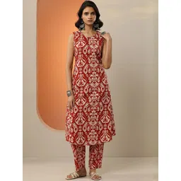 Libas Printed Ethnic Motifs Regular Kurta with Trousers-picture-40