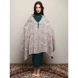 Libas White Ethnic Motifs Shawl-image-42