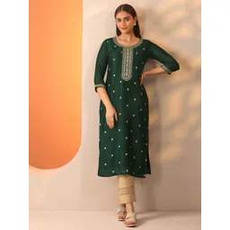 Libas Women Ethnic Motifs Embroidered Thread Work Kurta-picture-40