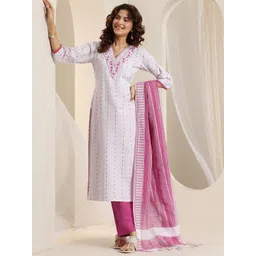 Libas Women Ethnic Motifs Printed Kurta with Trousers & Dupatta-picture-43