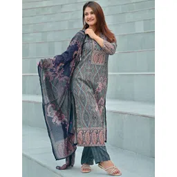 Libas Women Ethnic Motifs Printed Regular Kurta with Trousers & Dupatta-picture-35