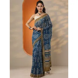 Libas Women Ethnic Motifs Silk Blend Handloom Saree-picture-38