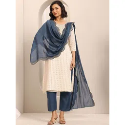 Libas Women Floral Kurta with Trousers & With Dupatta-picture-23