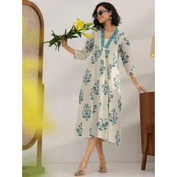 Libas Women Floral Printed V-Neck Anarkali Kurta-picture-32
