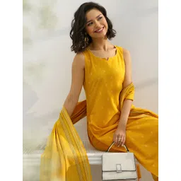 Libas Women Geometric Printed Kurta with Palazzo & Dupatta-picture-17