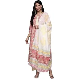libas Women Printed Cotton Straight Kurta & Palazzo With Dupatta-picture-12