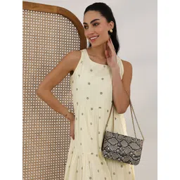 Libas Women Printed Round Neck Fit & Flare Dress-picture-33