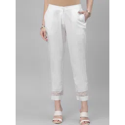 Libas Women White Trousers-picture-21