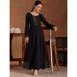 Libas Women Yoke Design Pleated Thread Work Kurta with Trousers-picture-13