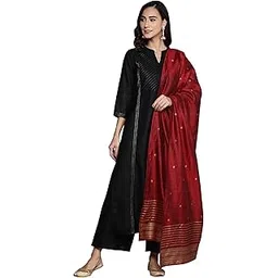 libas Women's Printed Cotton Straight Kurta With Palazzo & Dupatta-picture-33