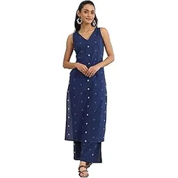 libas Womens Printed Cotton Straight Kurta With Palazzos-picture-29