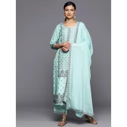 Libas Woven Design Kurta With Trousers & Dupatta-picture-40