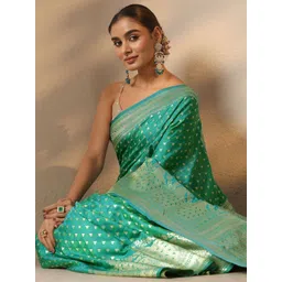Libas Woven Design Zari Silk Blend Saree-picture-26