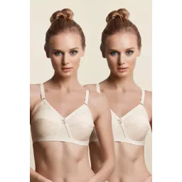 Libertina Beige Kriss Cross Padded Bra (Pack Of 2)-picture-43