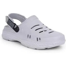 A-HA BEACHRIDE Clogs for Men, Light Grey, Black & Dark Green | Casual Slip-On Slingback Clog for Walking & Outdoor Use | Solid Pattern, Trendy Stylish Fashionable Sandals with Lightweight-image-34