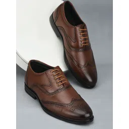 liberty Fortune HOL-125E Formal Shoes With PU Sole | Lightweight & Comfortable Lacing Brogues For Men-picture-14