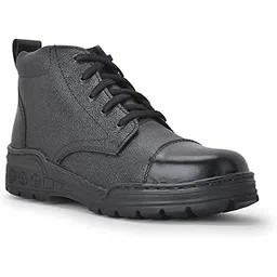 LIBERTY Freedom Veer-2 Lacing Safety Shoes for Men with Leather Upper | PU Sole | Padded Foam Insole| Anti-Skid | Shock Absorber | Water Resistance | Comfortable for All Weather (Black - 42)-picture-26