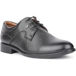 liberty Healers S201-05 Formal Lace Ups Derby Shoes for Men | Leather Insole | TPR Sole | Drymill Leather Upper | Lightweight & Comfortable | Modern Design-picture-20
