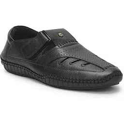 liberty JPL-205 Men Casual Sandal With Softy Leather Upper | PU Sole Sandal For Men | Stylish & Comvortable Velcro Sandal For Men | Trendy Men's Sandal-picture-23