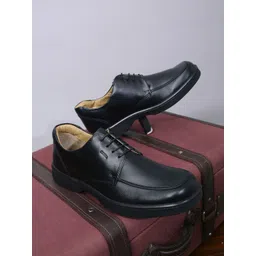 Liberty Men Black Solid Leather Formal Derbys image 4