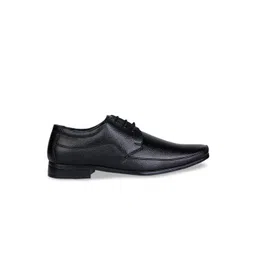 Liberty Men Black Textured Leather Formal Derbys image 2