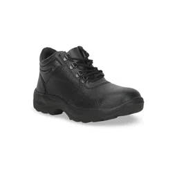 Liberty Men Black Textured Trekking Shoes-picture-26