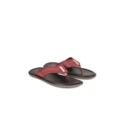 Liberty Men Red & Brown Rubber Thong Flip-Flops-picture-33