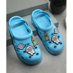 LIBERTY Perforated Slingback Clogs With Space Theme Charms - Blue-picture-16