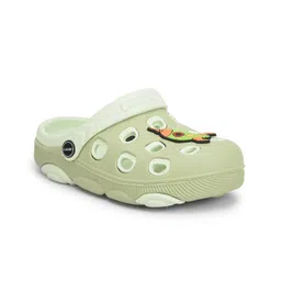 LIBERTY Perforated Space Rocket Printed Clogs - Green image 3