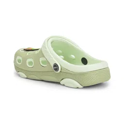 LIBERTY Perforated Space Rocket Printed Clogs - Green image 5