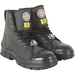 liberty Warrior Jungle Boot for Men, Leather, Hard Toe, 7188-146 Commando Army Shoes for Men, Light Weight, Military Boot for Men, Olive Green Sizes - 5UK-12UK-picture-39