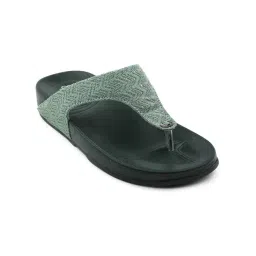 Liberty Women's A-HA DIVA-60E Green Slip On T-Strap Sandals-picture-42