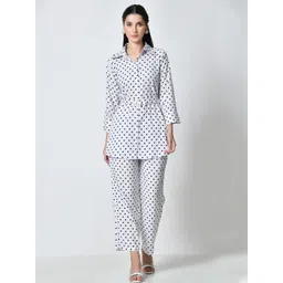LIBOZA Women Polka Dot Printed Co-Ords-picture-18