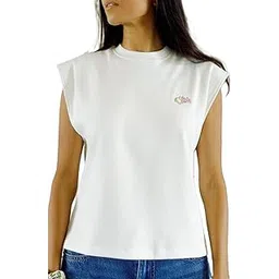 LIFE & JAM Women's Short-Sleeves Cozy Ribbed Tee - Tan & White Tops for Women | Crop Tops for Women | Tops for Women Stylish | Tops for Women-picture-45