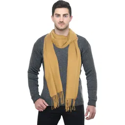 life and style Solid Wool Blend Men Beige Scarf-picture-22