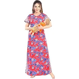 life-tale Women's Cotton Feeding/Maternity Maxi/Nighty/Night Gown/Night Wear-picture-39
