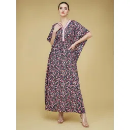Life With Pockets Multicolor Printed Kaftan Dress-picture-26