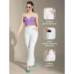 Life With Pockets Navy Blue Solid Straight Fit Skirts-picture-23