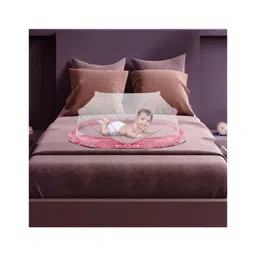 LifeKrafts Baby Foldable Mosquito Net - Pink image 1