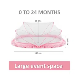 LifeKrafts Baby Foldable Mosquito Net - Pink image 2