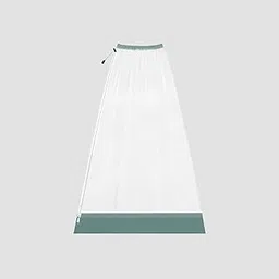 LifeKrafts Mosquito Net for Baby Swing or Jhula | Cradle Net with Side Zip Opening | Lightweight Polyester Mesh Fits Indian-Style Hanging Cradle ? White with Green Border-picture-29