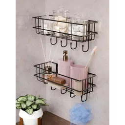 Lifelong Black 2 Pieces Metal Bath Accessories Set-picture-13