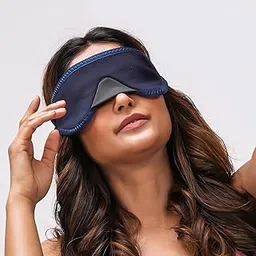 lifelong Eye Mask for Sleeping | Soft Cotton Sleeping Mask for Men & Women, Lightweight Eye Cover for Sleep, Travel-Friendly Sleep Mask Pad for Relaxation, Meditation & Night Use (Blue & Grey)-picture-35