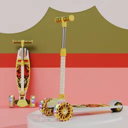 lifelong Kick Scooter with Adjustable Height|Foldable Scooter- with PVC LED Wheel Kids Scooter-picture-26