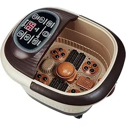 Lifelong LLM279 Corded Electric Foot Spa and Massager with 4 Automatic Rollers & 4 Manual Rollers, Digital Panel, Bubble Bath & Water Heating Technology for Pedicure, Pain relief & Foot Care (1 Year Warranty) Brown-picture-14