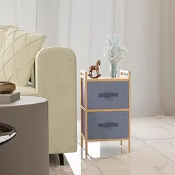 Lifelong Multipurpose Storage 2-Drawer Fabric Closet| Kitchen and Bedroom Drawer Organizer | Large Fabric Drawers, Shelves with Wooden Frame, Ideal for Clothes| Home & Office Organization-picture-15