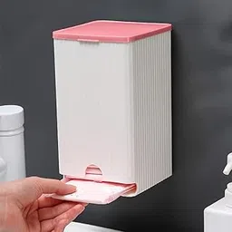 Lifestyle-You Sanitary Pads Dispenser for 25-30 Pads - Wall-Mounted Box Napkin Holder, Dustproof Waterproof Sanitary Pads Wall Holder Bathroom Sanitary Pads Bathroom Organiser, 11.5cmx11.5cmx19.5cm-picture-28